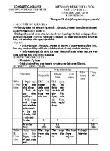 Đề kiểm tra bài viết số 6 môn Ngữ văn Lớp 11 - Năm học 2018-2019 - Trường PTDT Nội trú tỉnh Cao Bằng (Có đáp án)